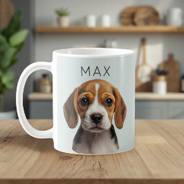 Café Caneca Personalizada com Foto e Nome de Cachorro e