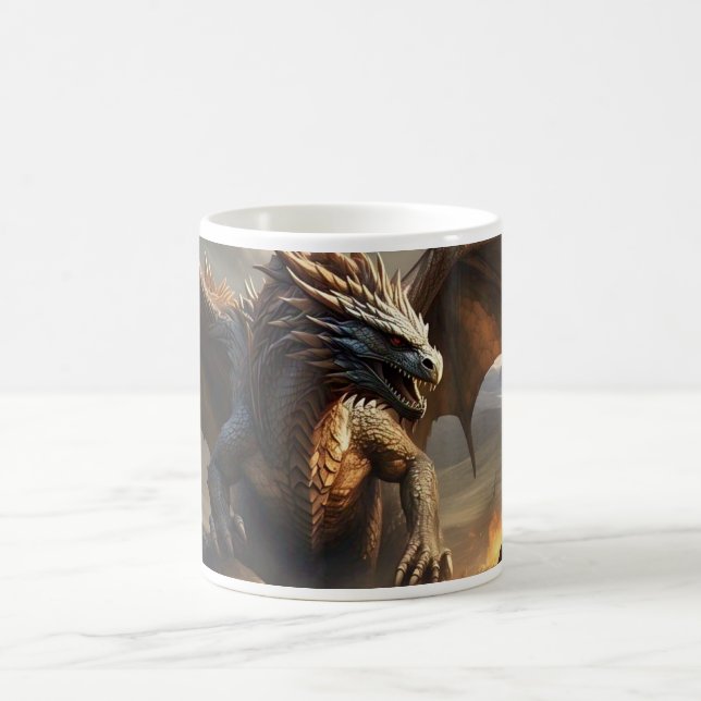 Café Caneca personalizada com ilustração de dragão (Centro)