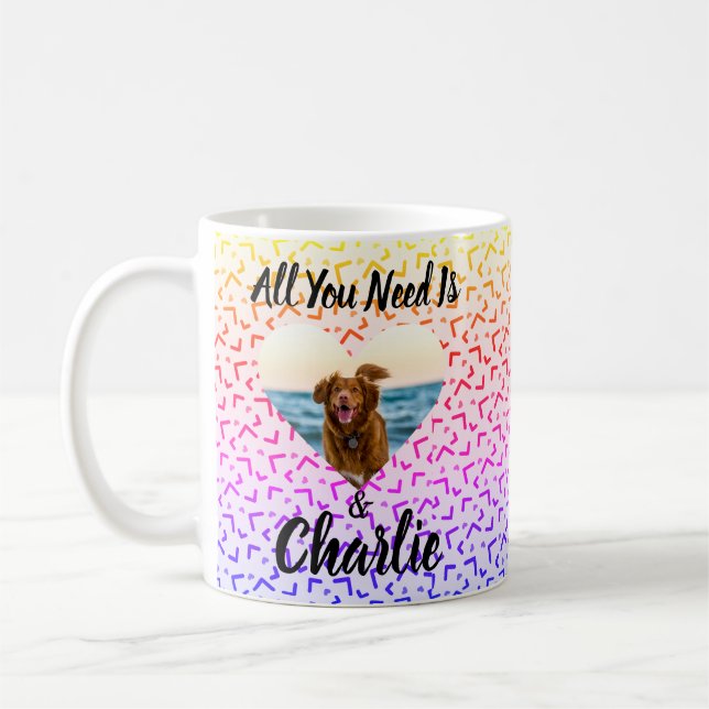 Café Caneca Personalizada com Nome e Foto de Cachorro c (Esquerda)