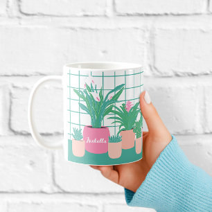 Café Caneca Personalizada com Nome Plantas de Interior
