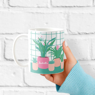 Café Caneca Personalizada com Nome Plantas de Interior