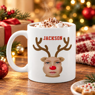 Café Caneca Personalizada com Rosto de Rena
