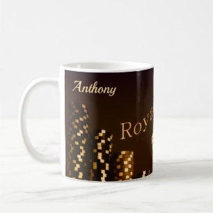 Café Caneca Personalizada com Tema de Poker Royal Flush
