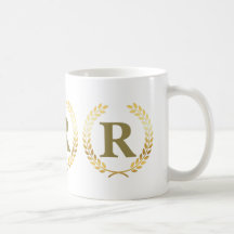 Caneca Personalizada Coroa de Louro Falso Folheado