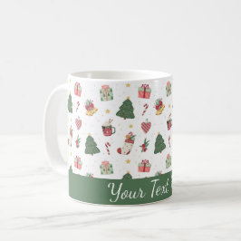 Café Caneca Personalizada da Árvore de Natal Fofa