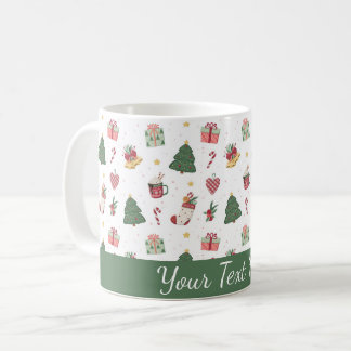 Café Caneca Personalizada da Árvore de Natal Fofa
