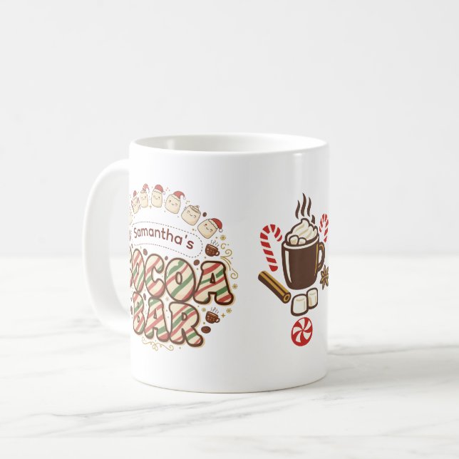 Café Caneca Personalizada da Barra de Cacau | Chocolate (Frente Esquerda)