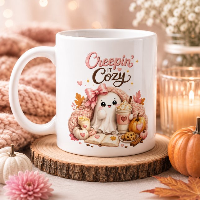 Café Caneca Personalizada da Temporada de Abóbora com F (Criador carregado)