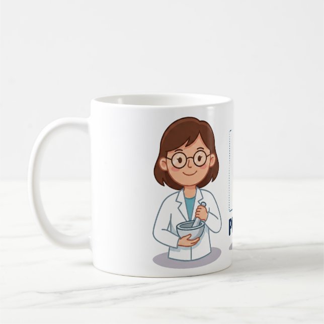 Café Caneca Personalizada da Vida de Farmacêutico (Esquerda)
