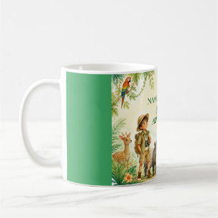 Café Caneca Personalizada de Aventuras na Selva para Me