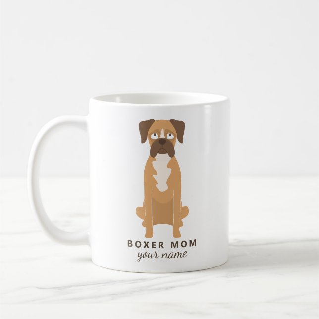 Café Caneca Personalizada de Boxer para Mãe, Caneca de  (Esquerda)