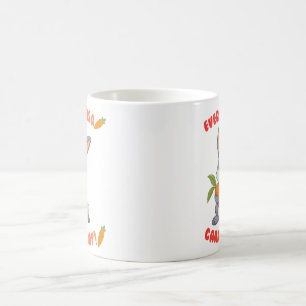 Café Caneca Personalizada de Coelho Fofo - Nome Persona