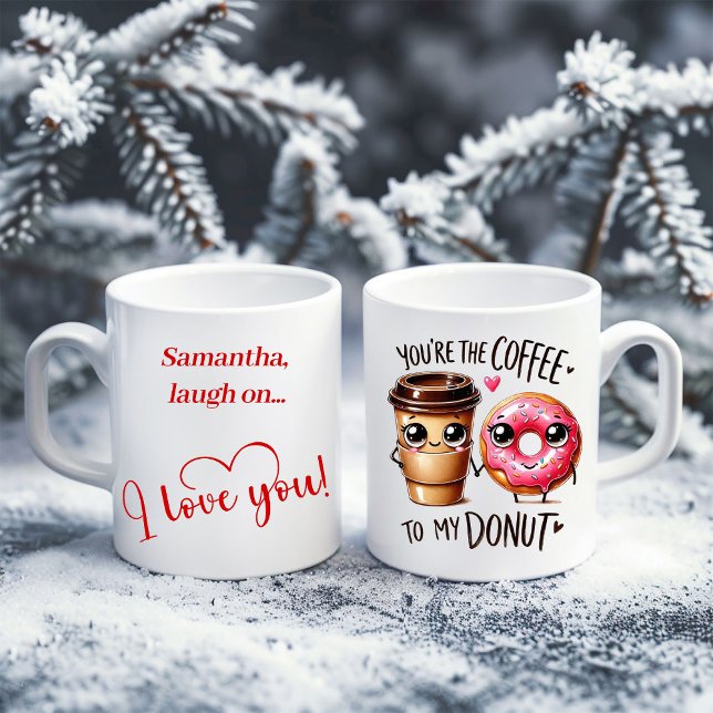 Café Caneca Personalizada de Comida Divertida Presente  (Custom Name Funny Food Mug Gift for Boyfriend)
