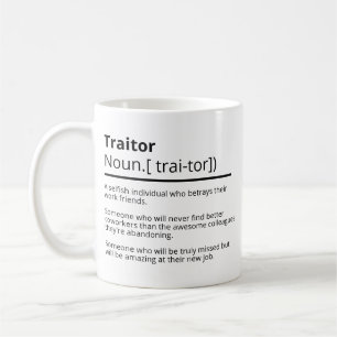 Café Caneca personalizada de despedida - Traidor engraç