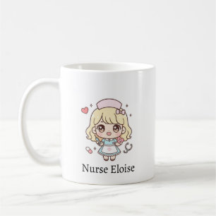 Café Caneca Personalizada de Enfermeira Kawaii – Person