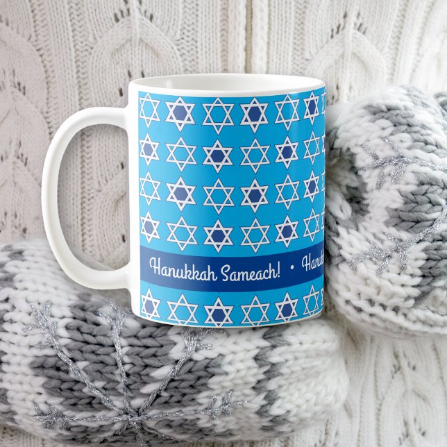 Café Caneca Personalizada de Feliz Hanukkah (Criador carregado)