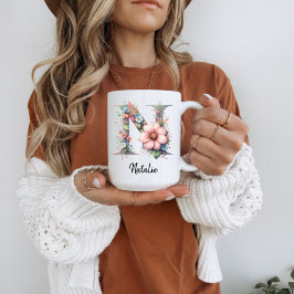 Café Caneca Personalizada de Flor do Mês de Nascimento