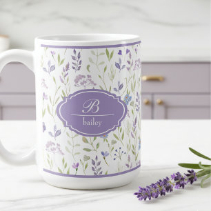Café Caneca Personalizada de Flor Silvestre Roxa