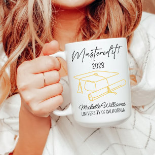 Café Caneca Personalizada de Formatura de Mestrado para
