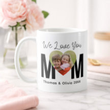 Caneca Personalizada de Foto Nós Amamos Você Mamãe