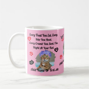 Café Caneca Personalizada de Gato Fofo para Amantes de 