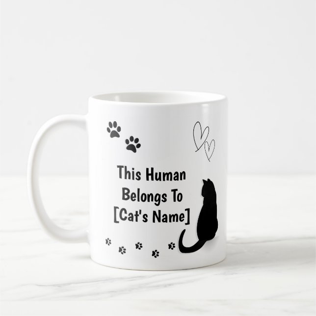 Café Caneca Personalizada de Gato Preto (Esquerda)