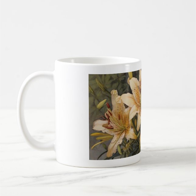 Café caneca personalizada de girassol legal (Esquerda)