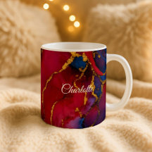 Caneca Personalizada de Luxo com Padrão de Mármore