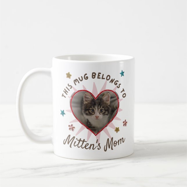 Café Caneca Personalizada de Mãe de Gato (Esquerda)