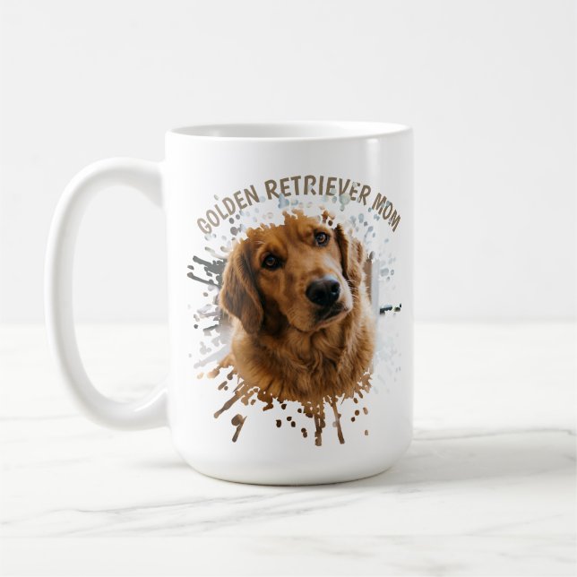 Café Caneca Personalizada de Mãe do Golden Retriever -  (Esquerda)