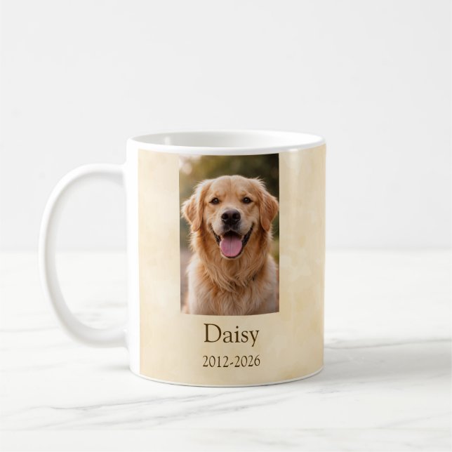 Café Caneca Personalizada de Memória de Animal de Estim (Esquerda)