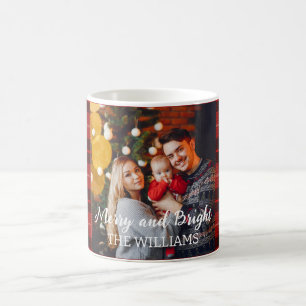 Café Caneca personalizada de Natal alegre e brilhante c