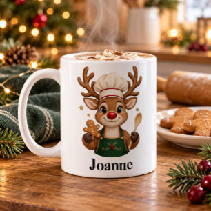 Café Caneca Personalizada de Natal Baker Rena