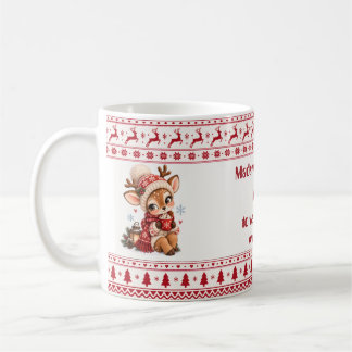 Café Caneca Personalizada de Natal com Rena