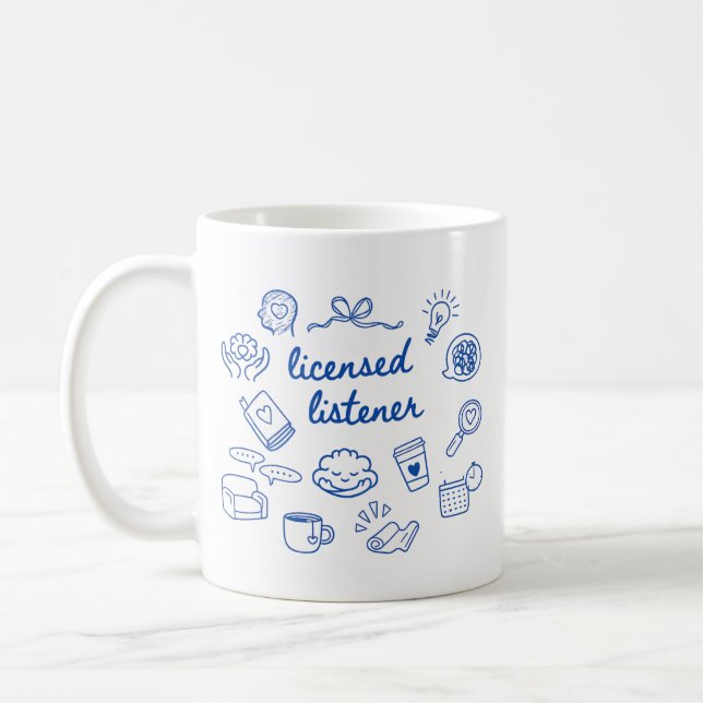 Café Caneca Personalizada de Ouvinte Licenciado para No (Esquerda)