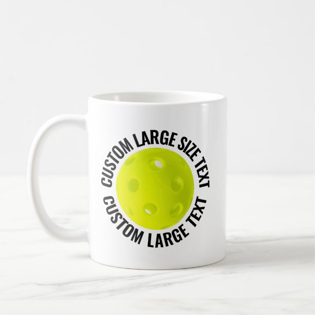 Café Caneca Personalizada de Pickleball de Tamanho Gran (Esquerda)