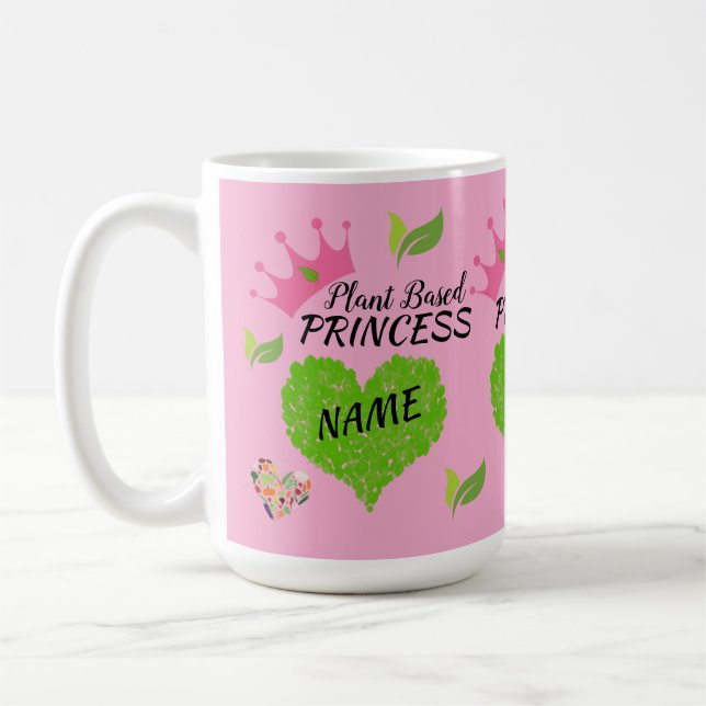 Café Caneca Personalizada de Princesa Vegana - Caneca v (Esquerda)