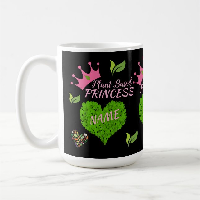 Café Caneca Personalizada de Princesa Vegana - Caneca v (Esquerda)
