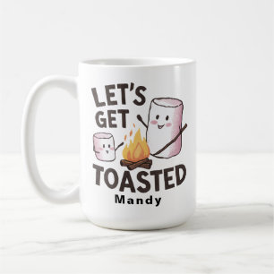 Café Caneca Personalizada de S'mores "Vamos Ficar Tosta