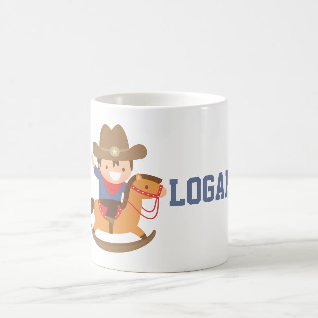 Café Caneca Personalizada de Vaqueiro Fofo em Cavalo de (Centro)