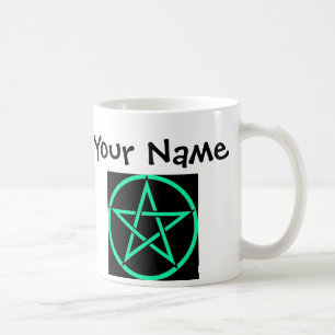 Café Caneca personalizada de Wiccan do Pentacle de