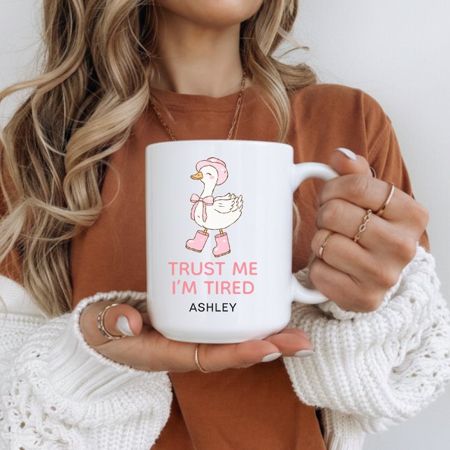 Café Caneca Personalizada Estou Cansado Presente de For (Trust Me I’m Tired Coffee Mug Gift for Doctors, Funny Nurse Life Mug Trust Me I’m Tired Gift)