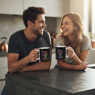 Café Caneca Personalizada Halloween Noiva de Frankenste