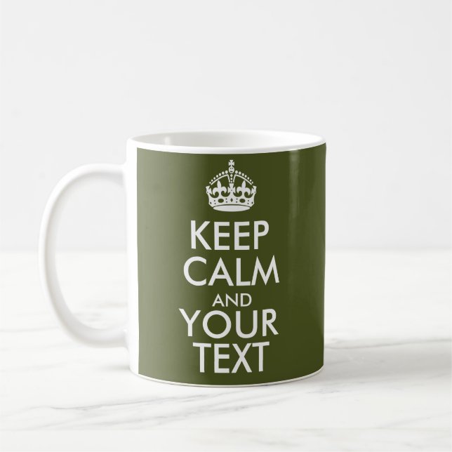 Café Caneca Personalizada Keep Calm Design de Presente  (Esquerda)