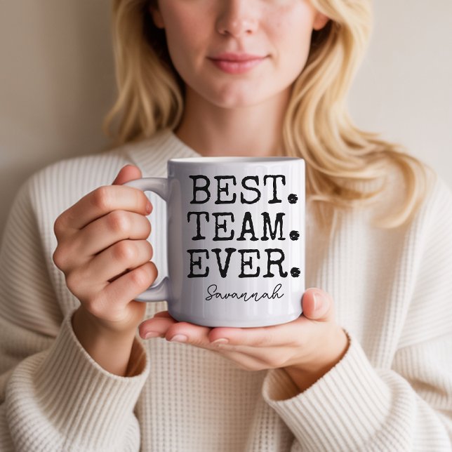 Café Caneca Personalizada Melhor Equipe de Todos os Tem (Personalized Best Team Ever Mug – Custom Office Gift for Employees, Coworkers & Staff Members)