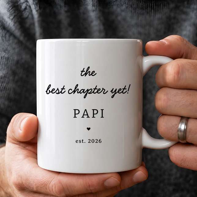Café Caneca Personalizada Papi Presente de Novo Avô (Criador carregado)