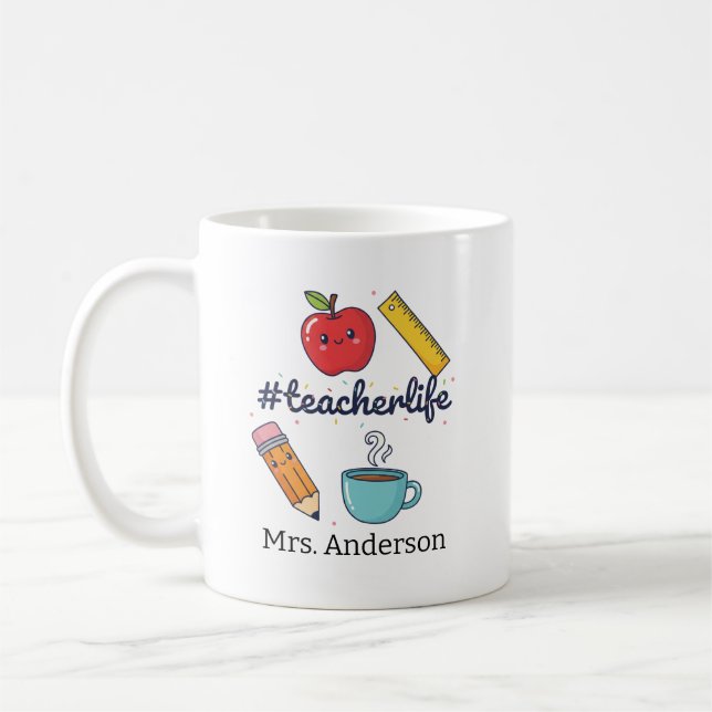 Café Caneca Personalizada para Professor, Presente de A (Esquerda)