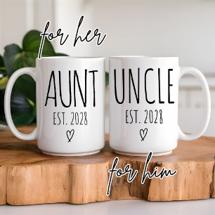Café Caneca Personalizada para Tia e Tio, Presente de A