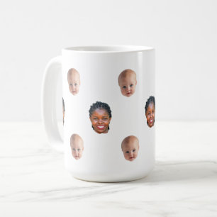 Café Caneca Personalizada Rostos de Família Fofos 2 Fot