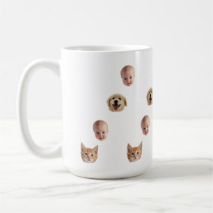 Café Caneca Personalizada Rostos de Família Fofos 2 Fot